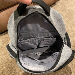 A diaper bag, gender neutral